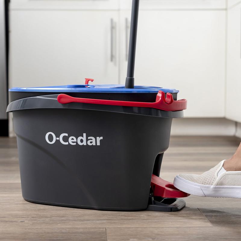 O-Cedar RinseClean Clean Water Spin Mop and Bucket System | Clean with Clean Water | Removes 99% of Bacteria || XZAVIOR