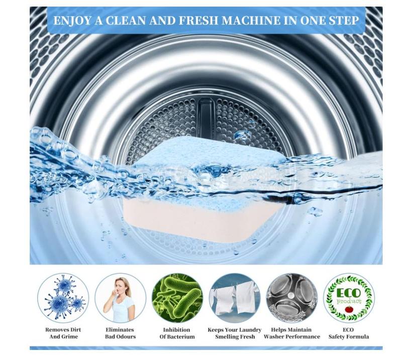 48 Pack Washing Machine Cleaner - Deep Cleaning Formula Tablets for Front and Top Loader Washer Machines