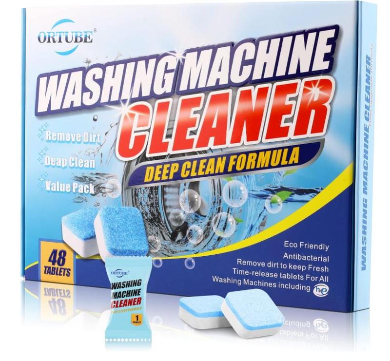 48 Pack Washing Machine Cleaner - Deep Cleaning Formula Tablets for Front and Top Loader Washer Machines