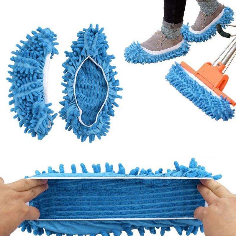 Cleaning Foot Shoe Cover, 2 Pairs Multifunctional Lazy Floor Dusting Cleaner, Household Mop Slipper Shoes Cover