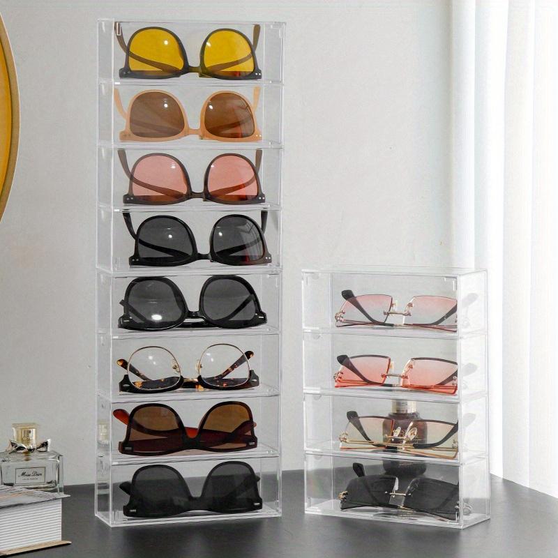 Clear Sunglasses Drawer Divider, 1 Count Multi-layer Transparent Dust-proof Sunglasses Storage Box, Home Organizer for Living Room Bedroom Office