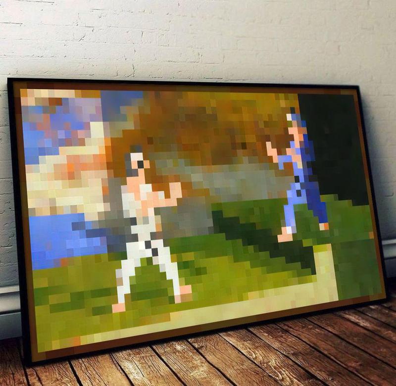 Minecraft Painting Fighters Poster - Minecraft Decor - Man Cave Wall Accessories Unframed