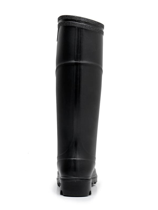 Men's 1 Pair Solid Color PVC Waterproof Rain Boots, Non-slip Knee High Boots for Work, Fashionable Slip-on Rain Boots for Men