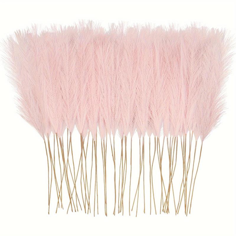 Artificial Pampas Grass, 24pcs Lovely Fluffy Faux Pampas Grass, Vase Filler Flower Arrangement for Home Wedding Party Dining Room Decor