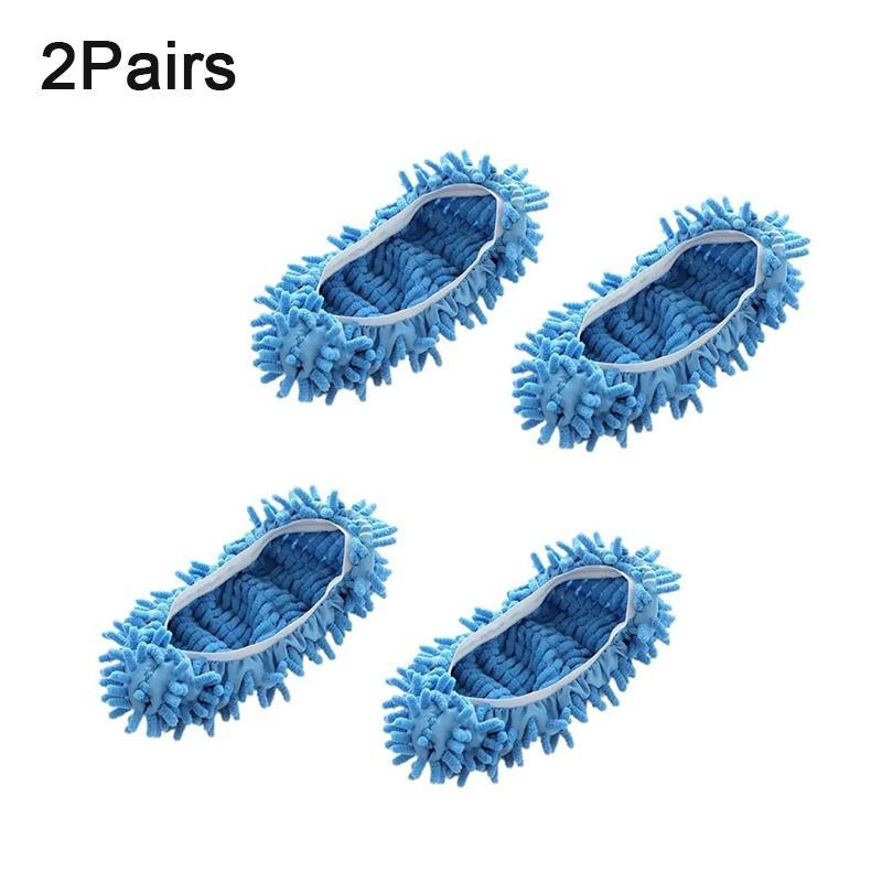 Cleaning Foot Shoe Cover, 2 Pairs Multifunctional Lazy Floor Dusting Cleaner, Household Mop Slipper Shoes Cover