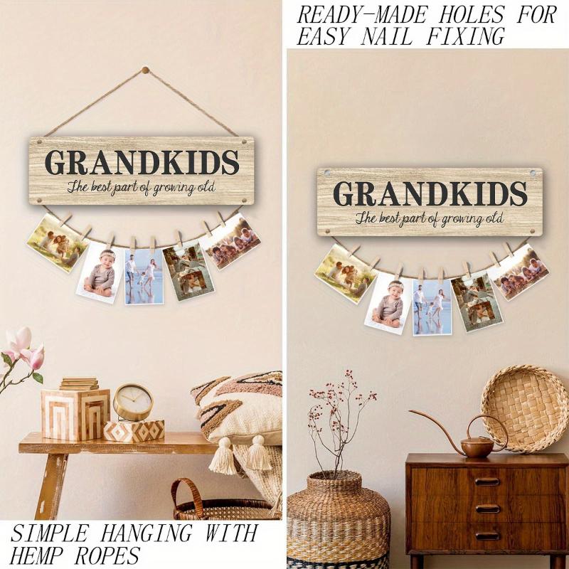 Heartfelt Connections - Grandparents Photo Holder, United in Love Design - Perfect Christmas or Birthday Gift for Grandma & Grandpa from Adoring Grandkids