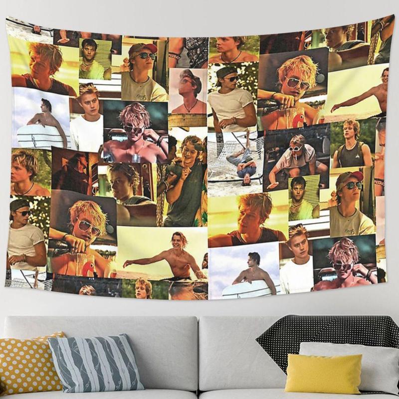 JJ Maybank - Rudy Pankow Throw Blanket Tapestry Hippie Wall Hanging Aesthetic Home Decoration Tapestries for Living Room Bedroom