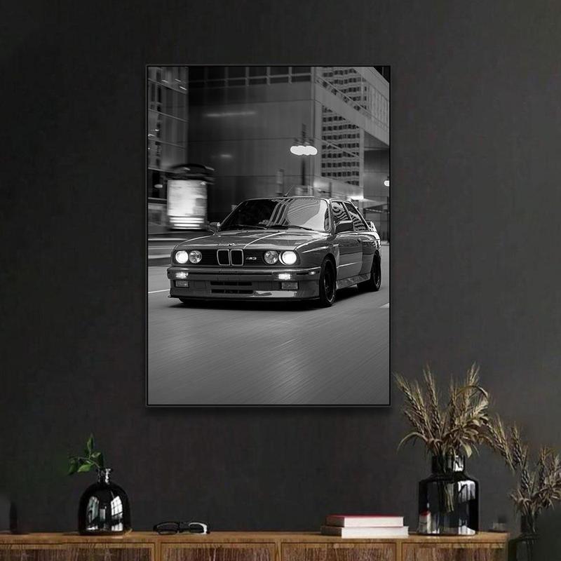 Car Pattern Unframed Painting, 1 Count Modern Fashion Style Canvas Wall Art, Wall Art Decor for Home Living Room Bedroom Office School