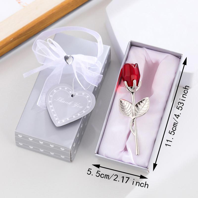 Christmas Artificial Crystal Rose with Gift Box, Artificial Crystal Flower for Home Decor, Valentine's Day Gift, Birthday Gift, Unique Gift for Him her