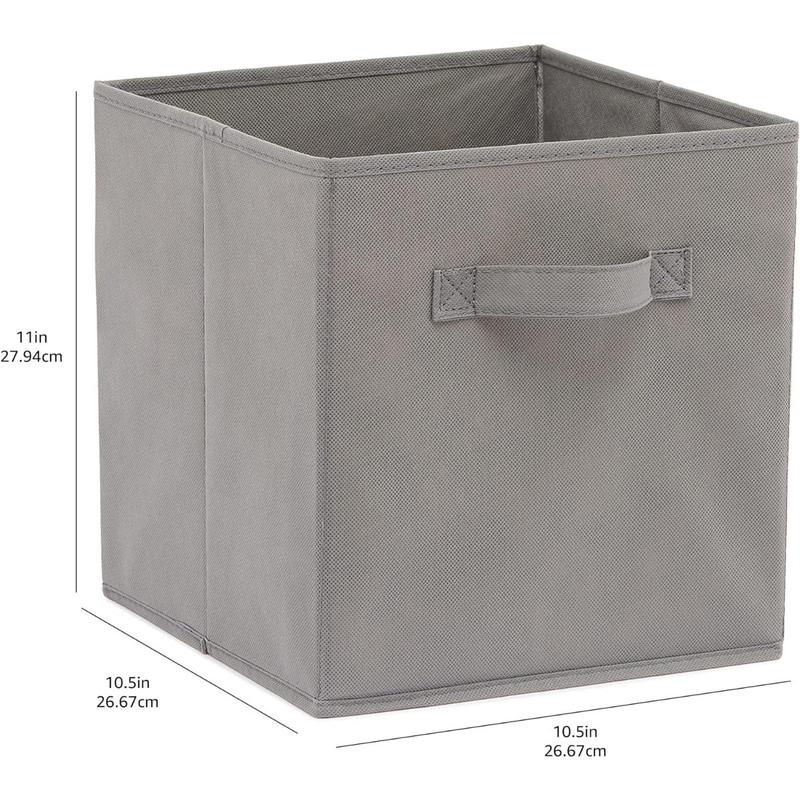 Collapsible Fabric Storage Cubes Organizer with Handles, 10.5