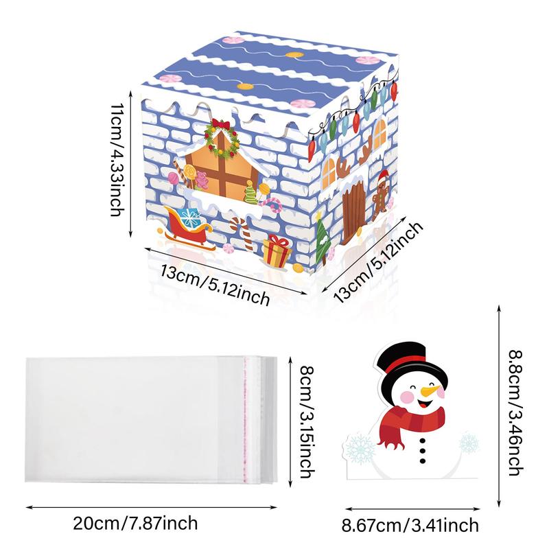 Christmas Money Box, 4 Counts Surprise Money Holder with 120 Transparent Bags, Suitable for Fun Ways To Give Cash As A Gift for Your Loved Ones