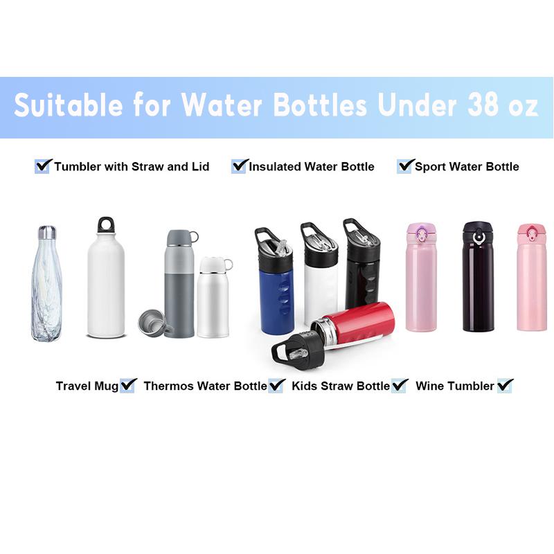 2-4 Layers Stackable Drinking Bottle Organizer and Storage Rack - Home Essential Supplies. Plastic Steel Pet Stainless Water Bottle Holder for Kitchen Cabinet & Fridge Organizer. Large compartment fits all size bottles up to 40oz.