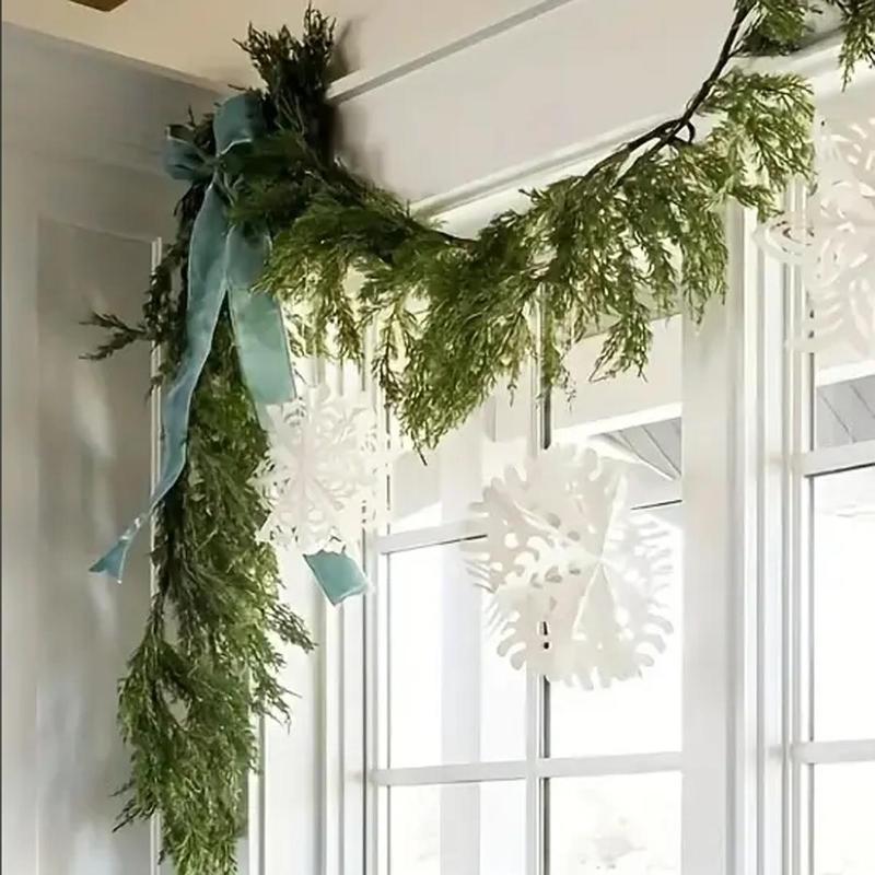 Lush Artificial Cedar Garland 72\- Great for Christmas and Holiday decorations, Vibrant Holiday Decor Decorative， Christmas gift