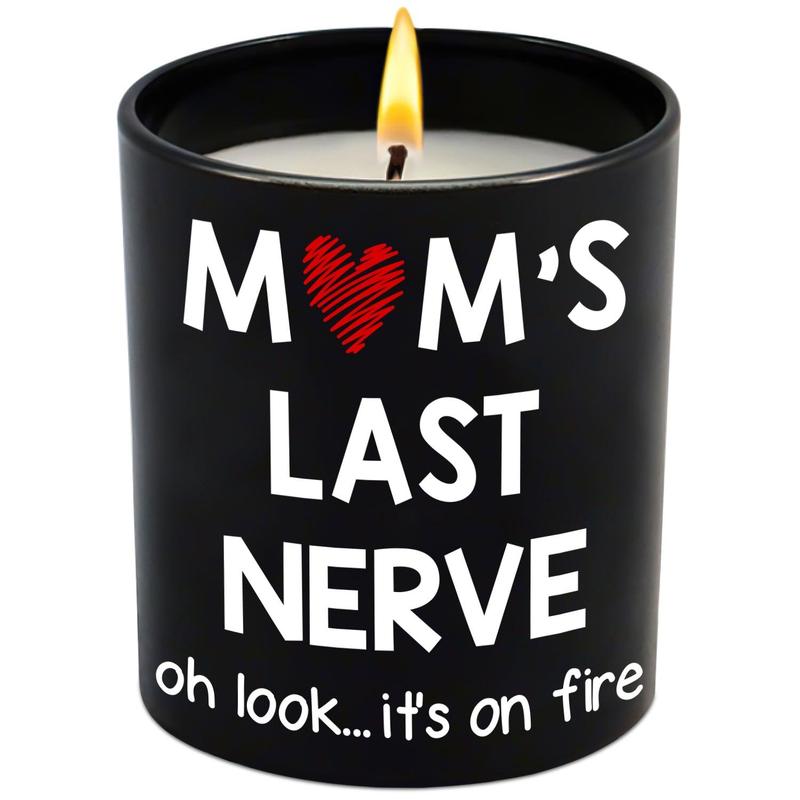 Mom's Last Nerve Candle for Mom from Daughter, Son - Mothers Day, Christmas, Birthday Gifts for Stepmom, Bonus Mom - Aroma Candle Decoration Lavender