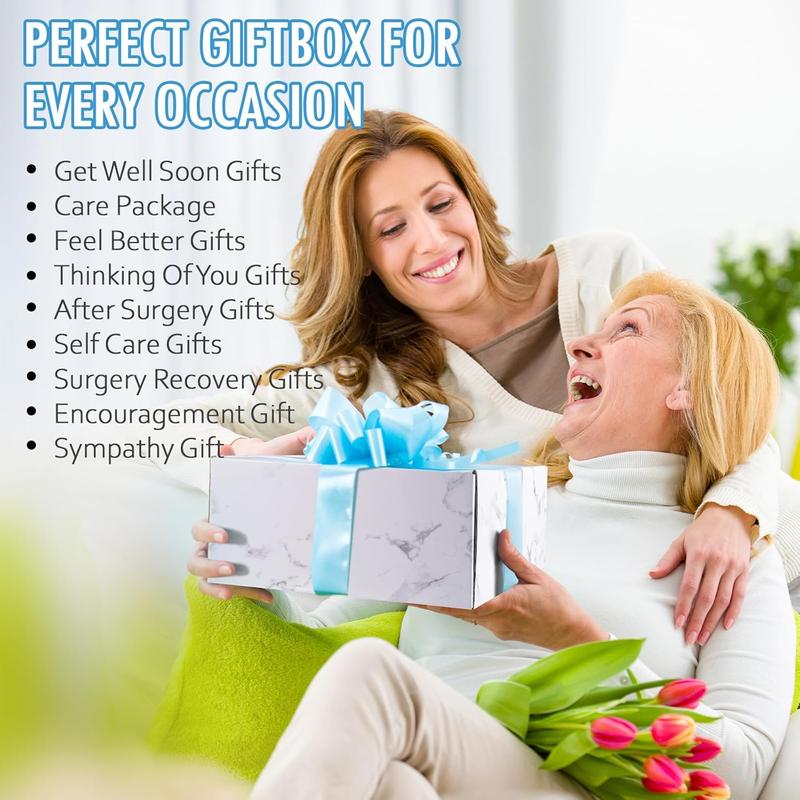 Get Well Soon Gifts, Care Package Gift Feel Better Basket Warm After   Encouragement Gift Thinking of You Box with Blanket Coffee Tumbler for Women Friends Female