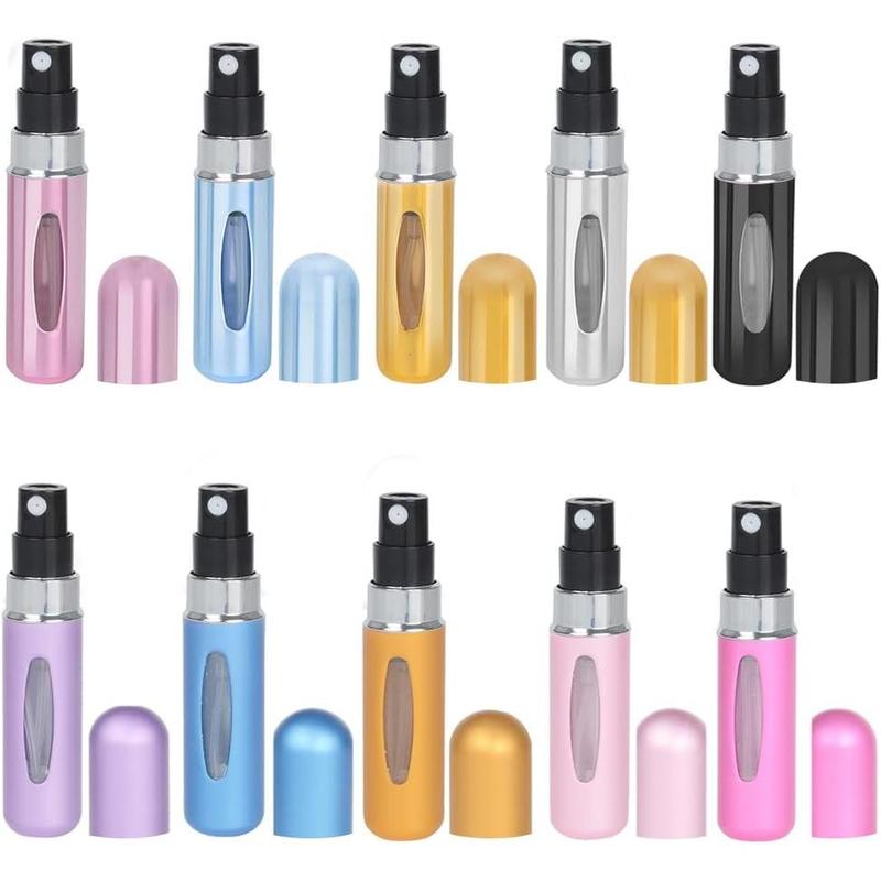 Refillable Perfume Atomizer Bottle, 5Pcs Portable 5ml Mini Refillable Perfume Spray Scent Pump Case Perfume Dispenser Pump Transfer Tool for Travel