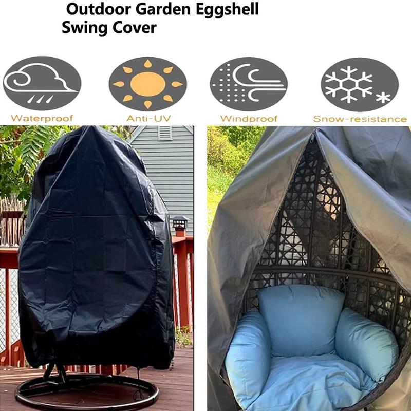 Furniture Dust Cover Room Decor, Hanging Swing Egg Chair Dust Cover with Zipper, Waterproof Sunscreen Hanging Chair Cover, Sweet Furniture Cover for Yard Garden Accessories