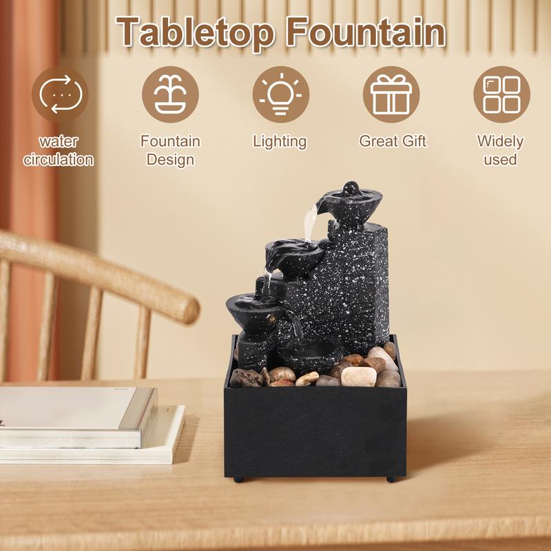 Fortune Wealth Fengshui Ornament Tabletop Waterfall Decor,Unique 6.7