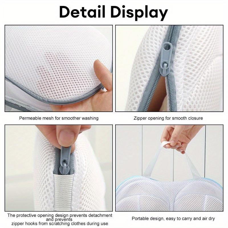 1 count Lightweight Fabric Zipper Underwear Washing Bag - Portable Anti-Deformation Laundry Organizer for Bras, Delicates, and Household Items - Perfect for Washing Machine, Bedroom, and Laundry Room Storage-4