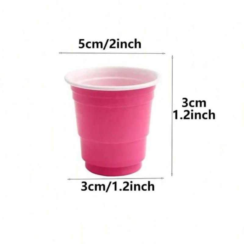 10 50 100pcs 2oz Pink Shot Cups, Hot Pink Party Cups, Bachelorette Party, Birthday Party Cups, Jello Shots, Shower, Hot Pink Party Favors, Pink Party, Party Shot Glasses