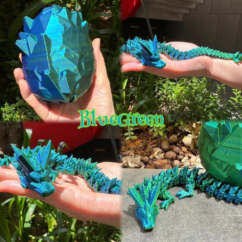 3D Printed Dragon Egg Design Ornament, 1 2 Counts Plastic Desktop Decoration, Creative Adornment for Home Office