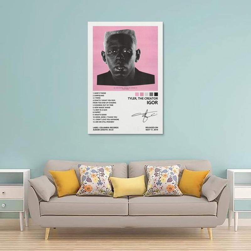 Tyler Poster The Creator IGOR Music Album Cover for Aesthetic Canvas Unframed room Decor wall art Ornaments