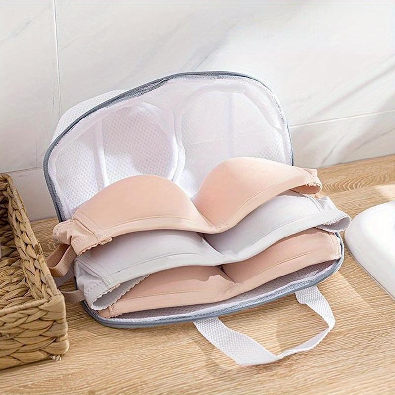 1 count Lightweight Fabric Zipper Underwear Washing Bag - Portable Anti-Deformation Laundry Organizer for Bras, Delicates, and Household Items - Perfect for Washing Machine, Bedroom, and Laundry Room Storage-4