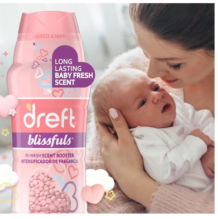 Dreft Blissfuls In-Wash Scent Booster Beads, Baby Fresh, 13.4 oz