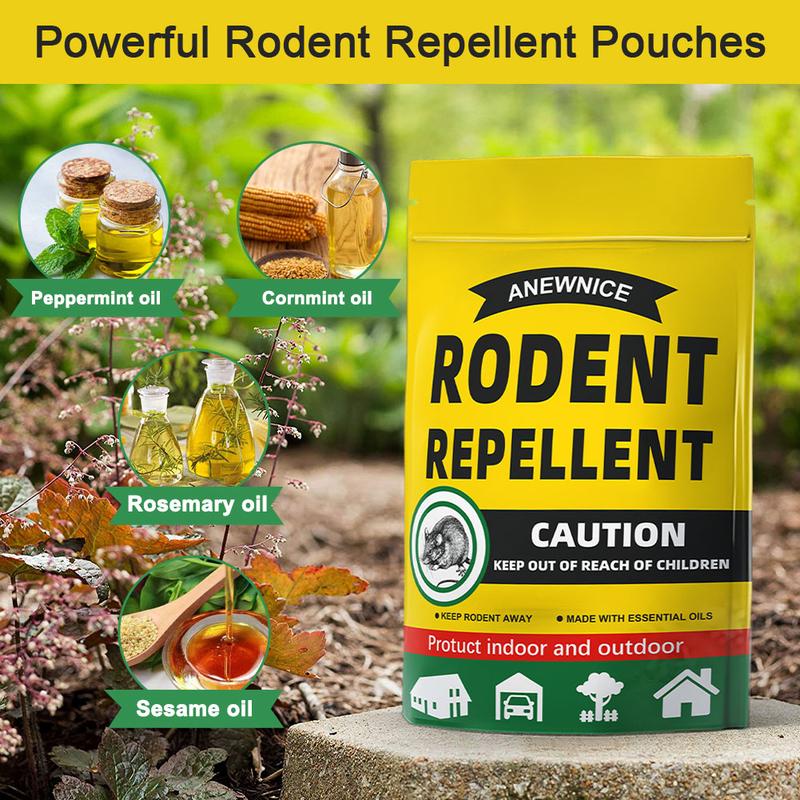 Rodent Repellent, Mice Repellents Indoor, Mouse Repellent Outdoor,Extra-Strength Peppermint Repel Mice and Rats from Nesting&Freshen Air in Car RV, 8P