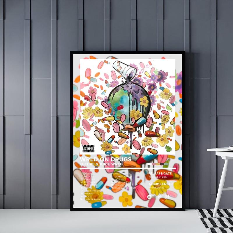 Juice Album Cover Poster, rap classic poster, album cover, music wall print, album cover poster print, singer art, best singer poster,  tracklist poster, album poster,  wall print, wall art, poster print,  poster decor, cover poster, unframed poster