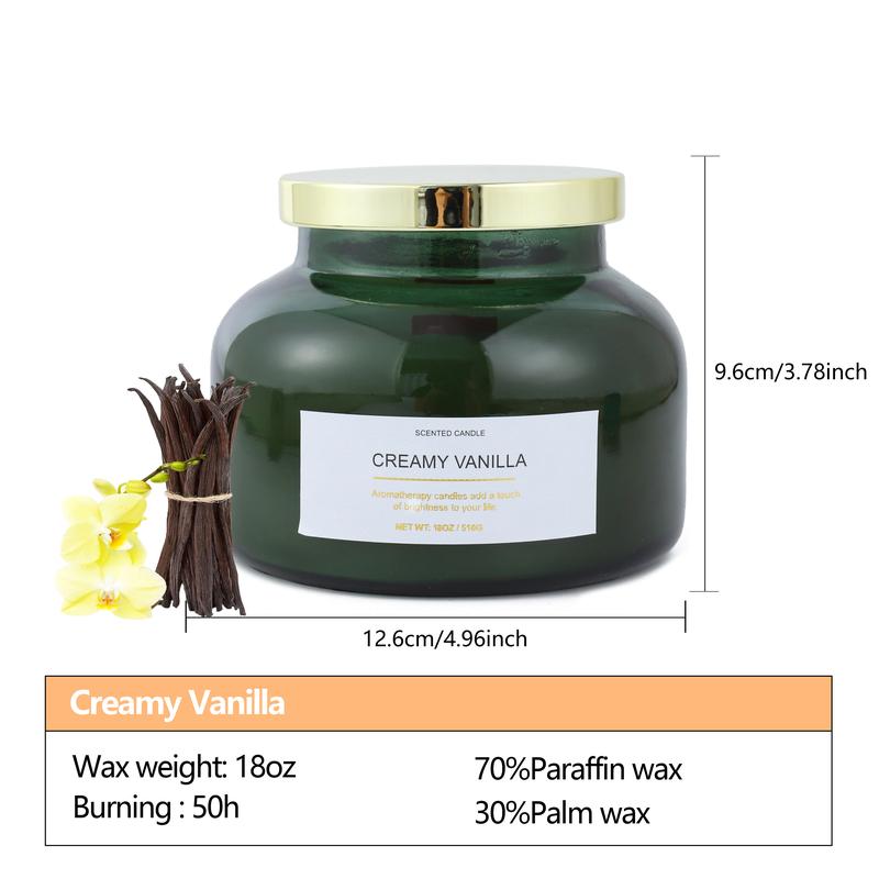 Large Capacity (36 Oz), Burning For 100h,2 Home Scented Candles - Glass Jar Candles - Men's And Women's Candle Gifts - Luxury Home Candles, Creamy Vanilla And Cozy Moments Fragrance, Sweet Companion For A Warm Home.