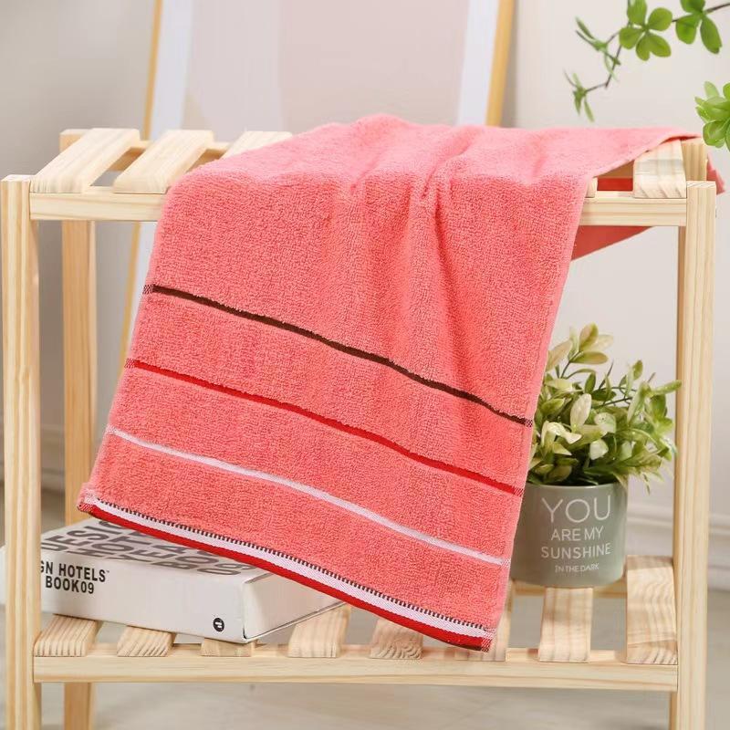 Striped Pattern Towel, 3 Counts set Soft Absorbent Towel, Bathroom Supplies for Home Hotel Salon Dormitory Camping