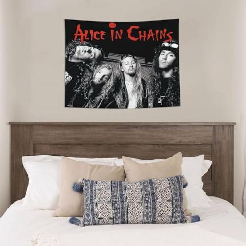 Alice In Chains Band Tapestry Wall Art Hanging Tapestries For Living Room Bedroom Home Decor 29 x 37 inch