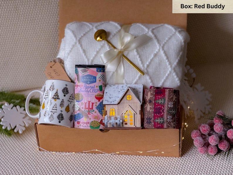 happy christmas Gift Box, Boo Basket, Season Gift, winte Gift Set, gift for women