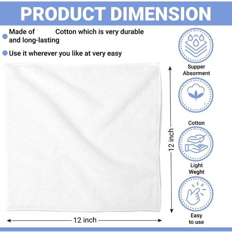 Cotton - Wash Cloth Set - Pack of 24, Flannel Face Cloths, Highly Absorbent and Soft Feel Fingertip Towels (Multi Color, 12x12 Pack of 24)