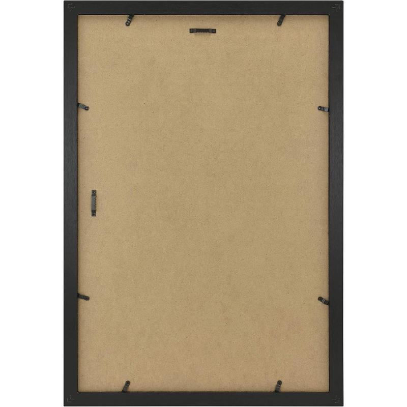 16‘’x24‘’ Studio Gallery Poster Frame Black Woodgrain, Vertical & Horizontal Wall Hanging Large Picture Frame for Photos, Posters & Art Prints