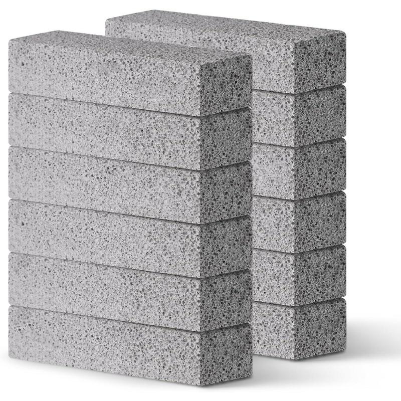 12count Pumice Stone for Toilet Cleaning Bowl Stick,Powerfully Cleans Hard Water Rings, Calcium Buildup & Stains, Suitable for Cleaning Toilet, Bathtubs, Kitchen Sink, Grill Brush Cleaner