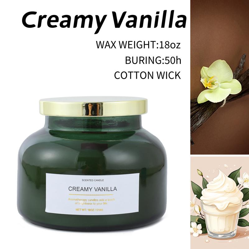 Large Capacity (36 Oz), Burning For 100h,2 Home Scented Candles - Glass Jar Candles - Men's And Women's Candle Gifts - Luxury Home Candles, Creamy Vanilla And Cozy Moments Fragrance, Sweet Companion For A Warm Home.