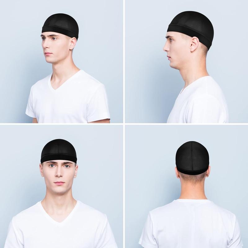 6Pcs Wave Cap for Men Silky Durags Elastic Band Wave Caps for 360 540 720 Waves Soft Breathable Satin Durag Unisex Adults Kids Skullies Beanies Hats Shower Cap Cover Gift