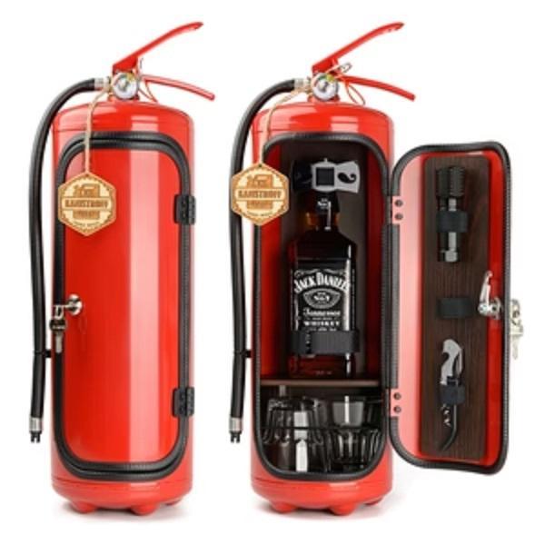 Mini fire extinguisher wine box creative wine storage box firefighter's men's gift bar table decoration Simulation Fire Extinguisher Shape Ornament, Home Decor