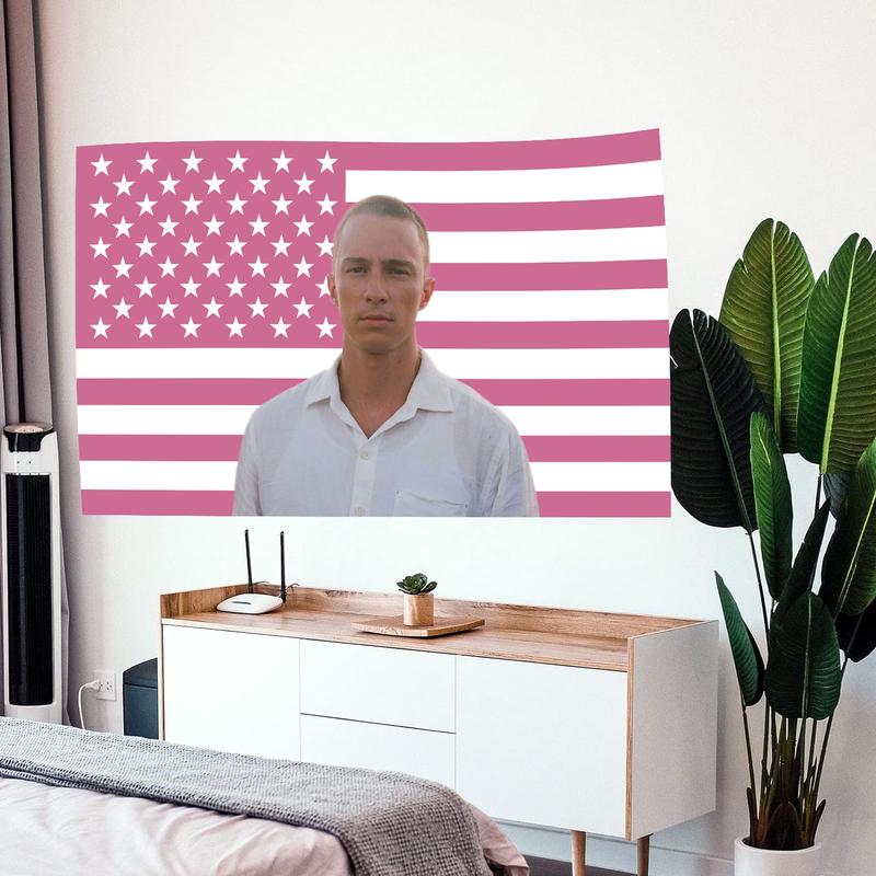 Pink Drew Flag 3x5FT American Flag Starkey Flag with Brass Grommet Funny Flag for Home Bedroom Dorm Room Decor