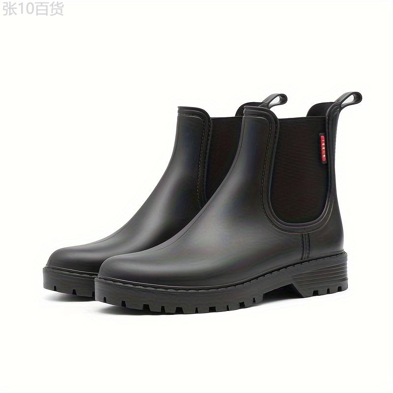 Waterproof Comfort Rain Boots for Women - Medium Tube, Non-Slip Sole, Solid Color, Breathable, Easy to Wear, Perfect for Outdoor Activities - Comfortable and Stylish Women Shoes