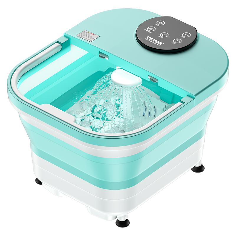 VEVOR Collapsible Foot Spa Bath Massager, 95°F - 118°F Heated Pedicure Foot Bath Tub with Adjustable Water Shower, 30 Massage Rollers, Feet Soaking Tub with Remote Control & Timer for Stress Relief