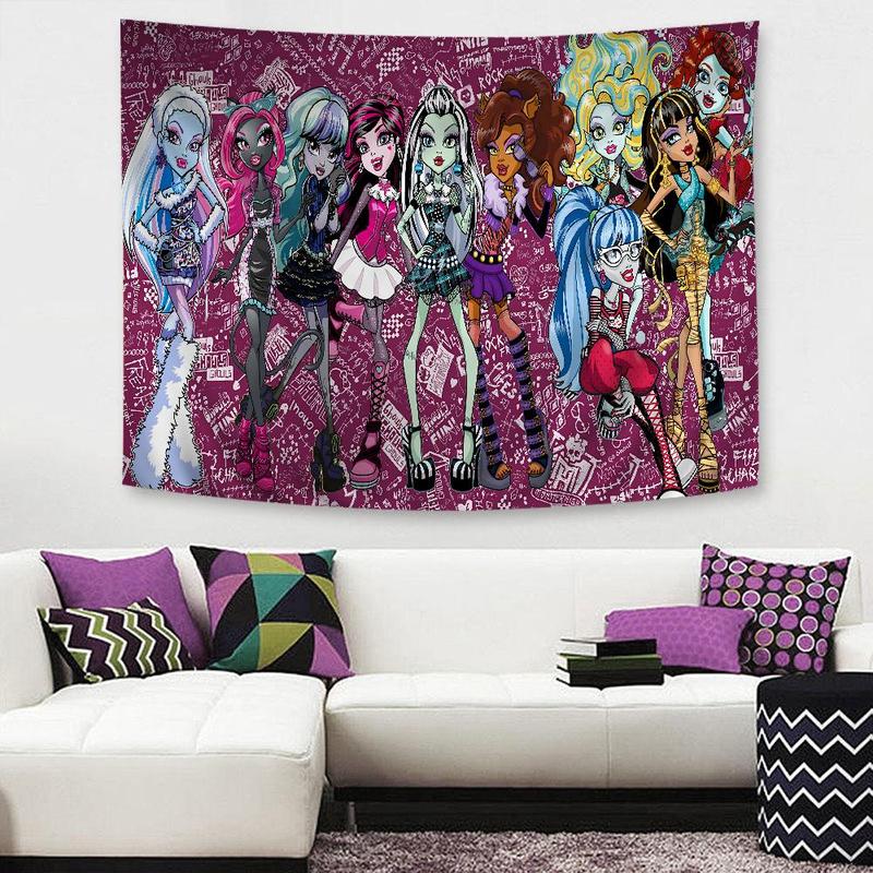 M-Monster Cartoon High Chart Tapestry Home Decoration hippie bohemian decoration divination Wall Hanging Home Decor