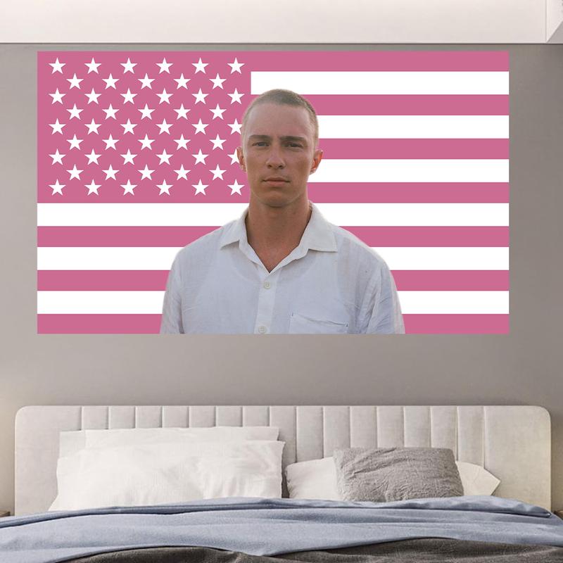 Pink Drew Flag 3x5FT American Flag Starkey Flag with Brass Grommet Funny Flag for Home Bedroom Dorm Room Decor