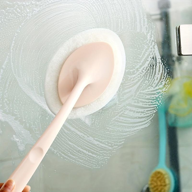 Long Handle Cleaning Brush, Multifunctional Wall Cleaning Brush, Floor Tile Brush, Sponge Brush for Bathroom, Home Care Supplies