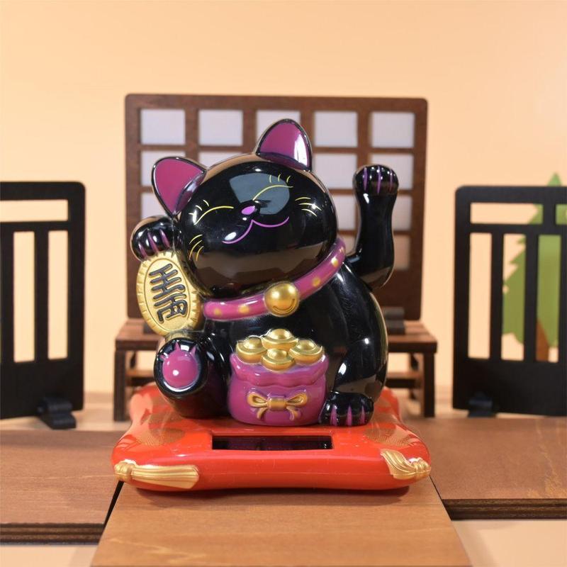 Cute Cat Design Fortune Cat Ornament, 2 Counts set Chinese New Year Good Luck Cat Ornament, Desktop Decoration for Home Office