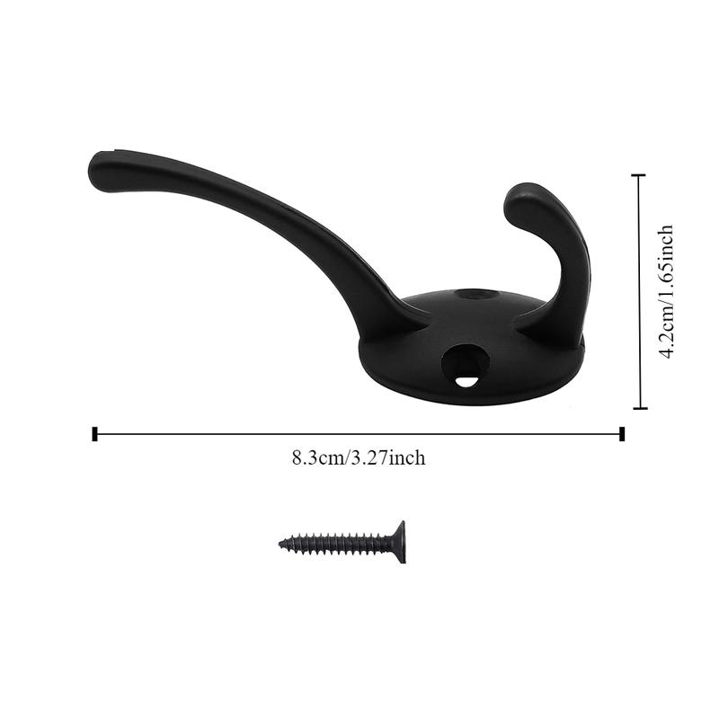 32 Pieces Heavy Duty Wall Mounted Coat Hooks, Retro Utility Black Hooks, for Living Room, Bathroom, Kitchen, Bedroom for Coats, Towel, Hat, Key, Closet, Bag