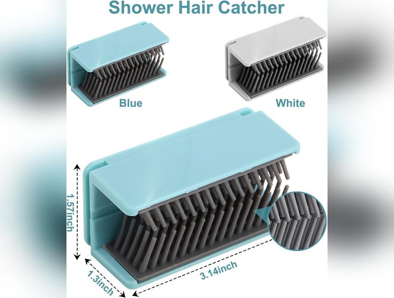 Viral Wall Mounted Shower Hair Catcher,  Hair Trap for Shower Drain, Reusable Bathroom Wall Hair Collector for Bathtub Drain Cleaning