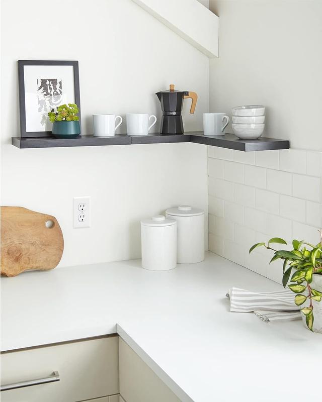 Wall floating shelves, wall mounted wooden shelves,   storage racks   room decoration, Kitchen Shelf